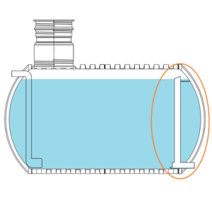 Tubulure de rétention avec pièce en T
